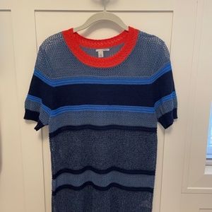 Women's Halogen (Nordstrom) Striped Knit Short Sleeve Sweater